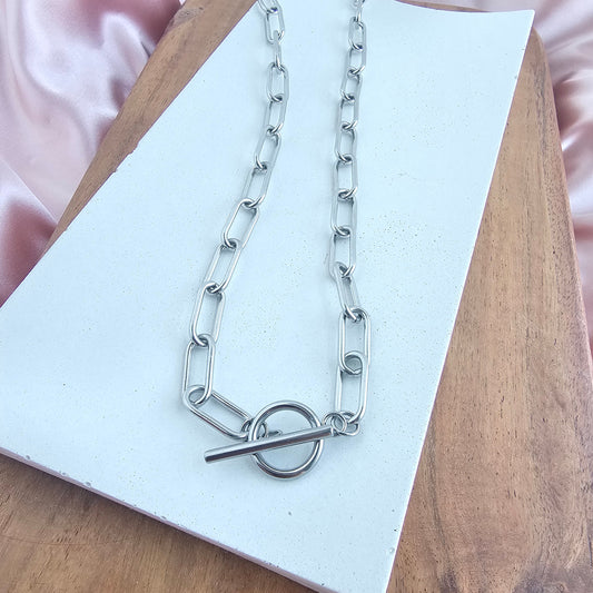 Luxe Chunky Paper Clip Chain - 18" - Silver