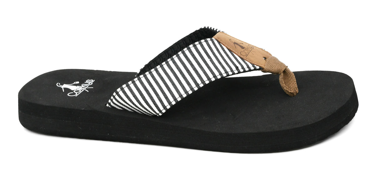 Corkys Summer Break - Black White Stripe